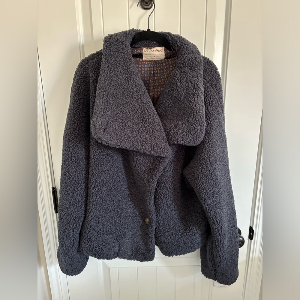 Free People Wrap Teddy Womens Jacket